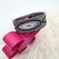 Preview: Armband in grau/schwarz, Echt-Leder, 23cm lang